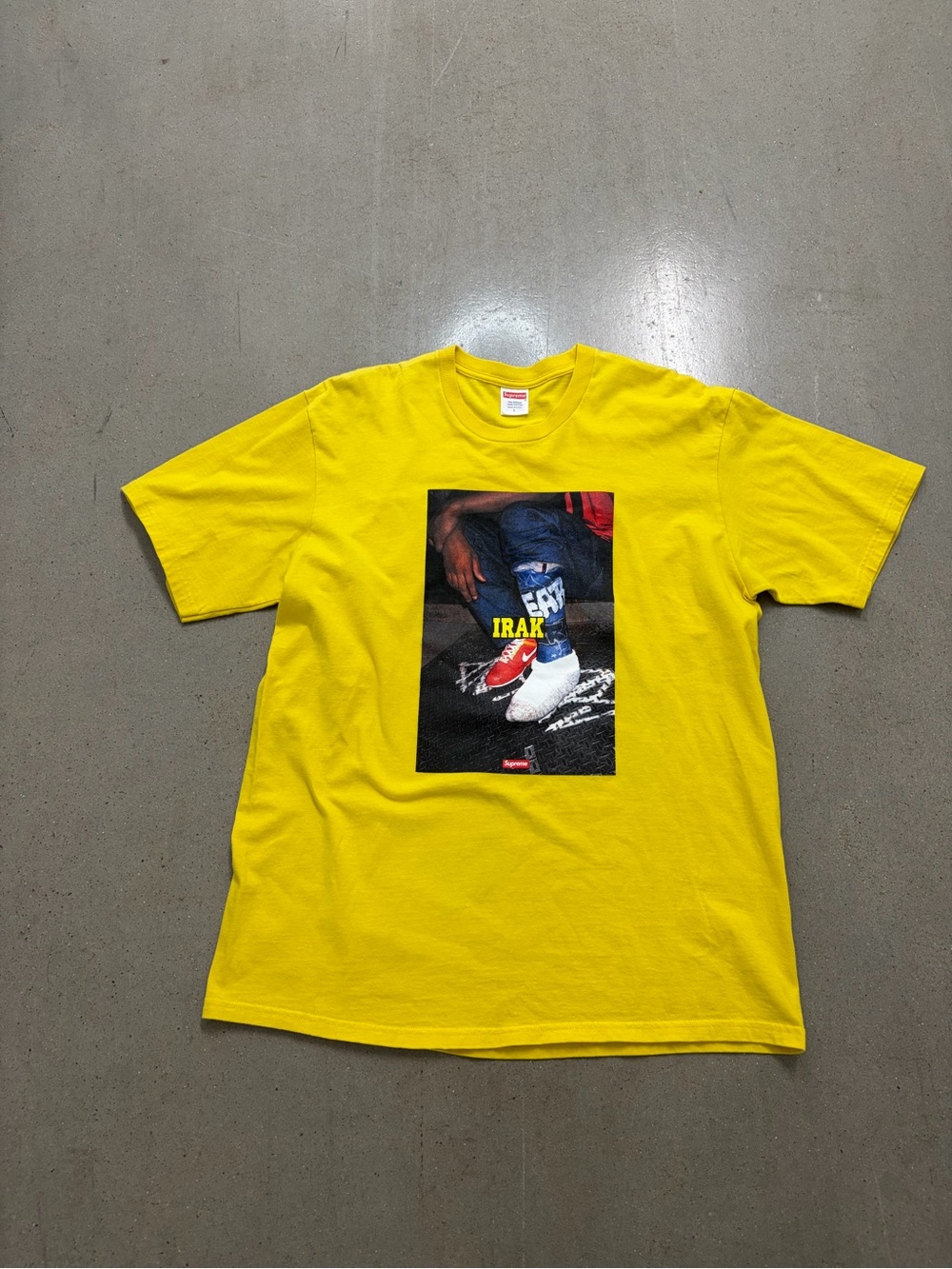 Supreme Yellow 'IRAK' Photo Print Tee